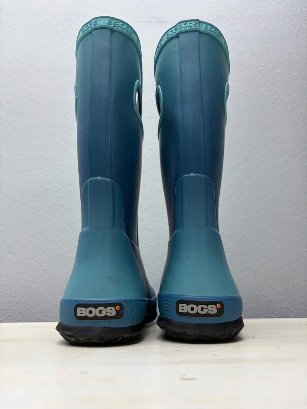 Bogs Blue Rubber Classic Pull Up Boots Size Youth 1 Boys